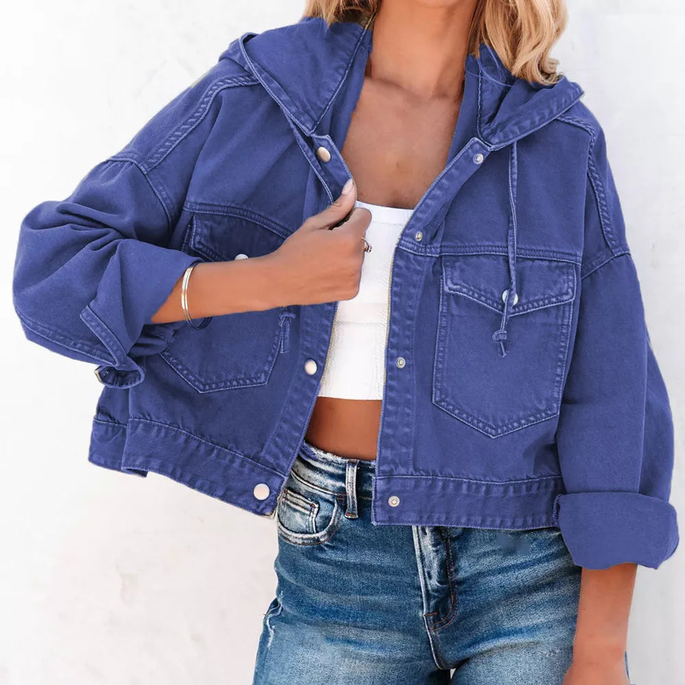 Hooded Dropped Shoulder Denim Jacket (7)