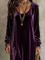 Velvet Maxi Dress Flowy Hem (10)