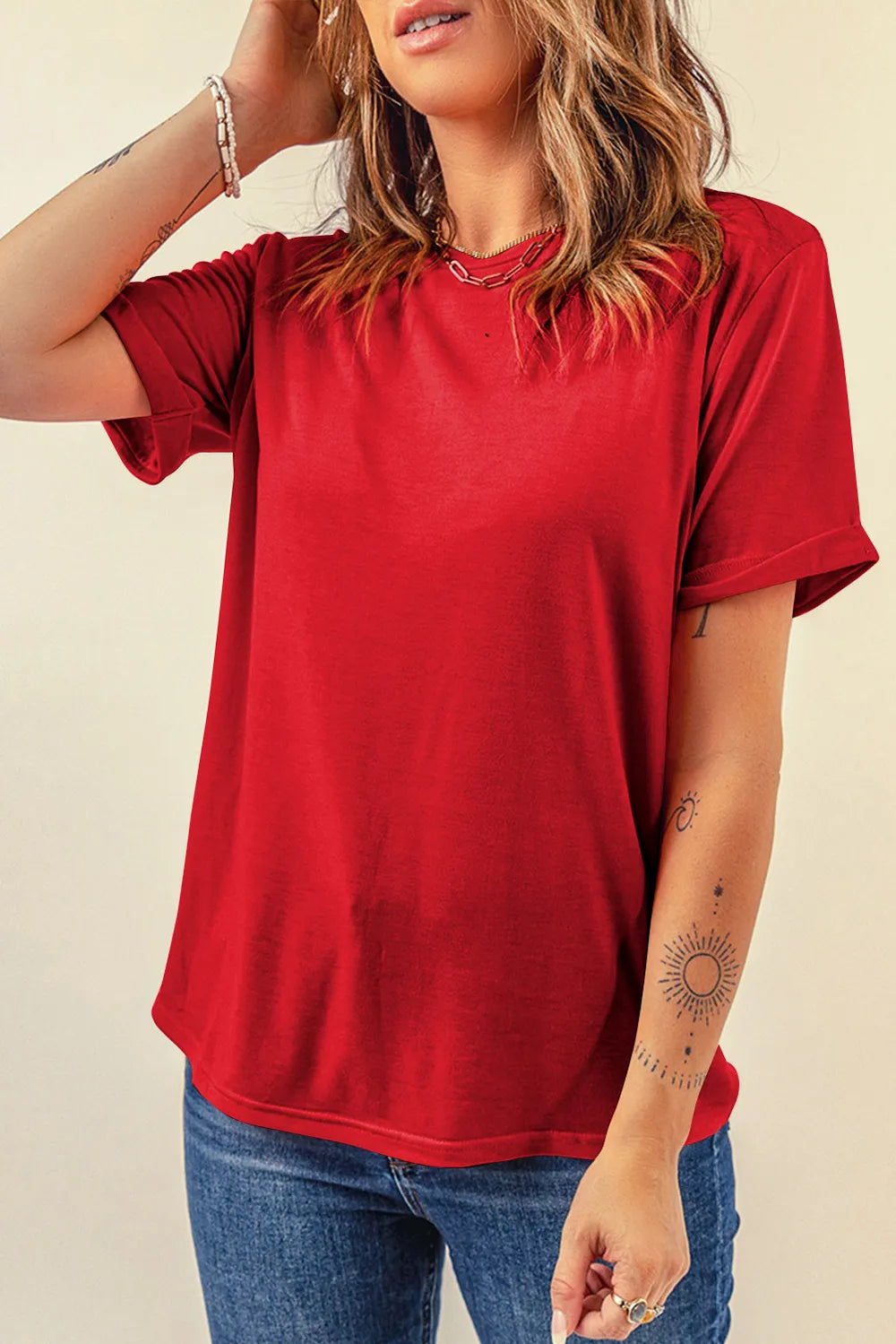 Round Neck Short Sleeve T-shirt (16)