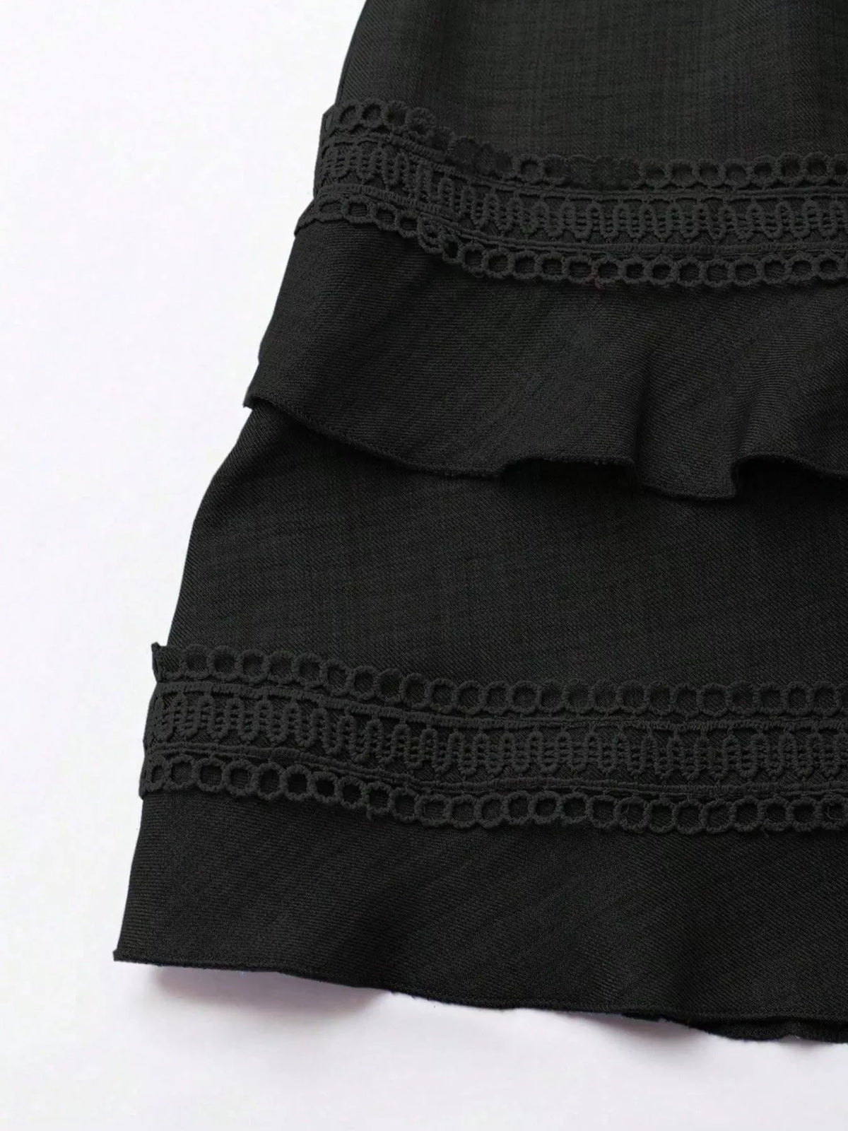 Lace Detail V-neck Mini Dress (10)