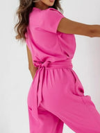 Surplice Cap Sleeve Tie Waist Jumpsuit (9)
