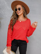 Round Neck Long Sleeve Sweater (9)