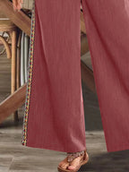 Bohemian Wide Leg Embroidered Side Stripe Pants (18)