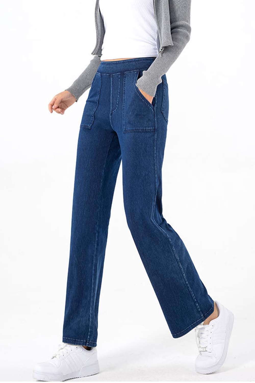 Pocketed Long Jeans (5)