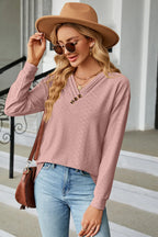 V-neck Long Sleeve T-shirt (20)
