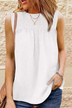 Smocked Tie Back Frill Trim Tank (3)