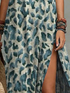Printed Sleeveless Maxi Dress (4)