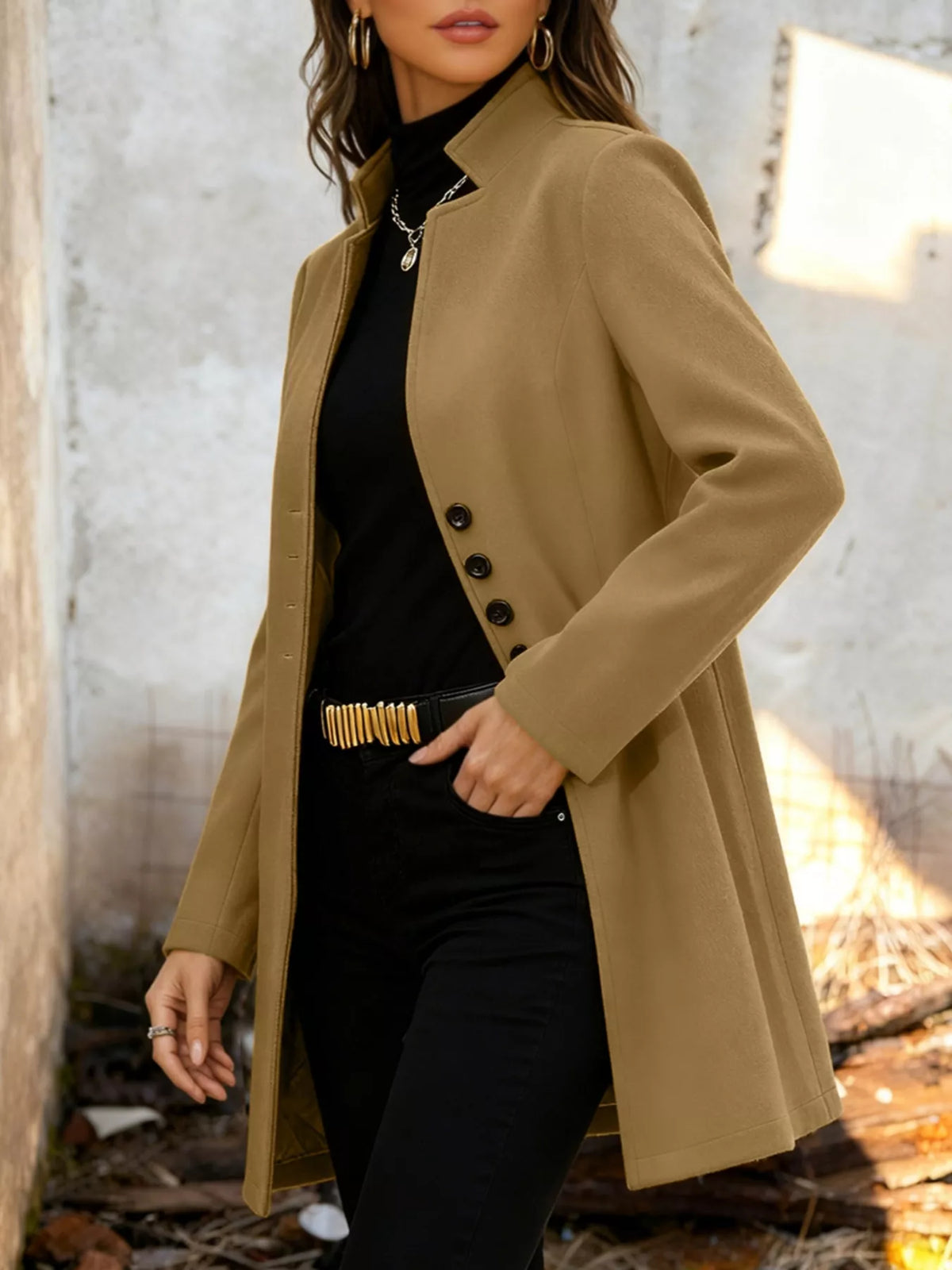 Button-down Longline Outerwear (9)