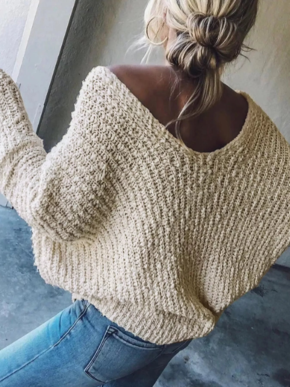Loose Fit Long Sleeve Sweater (5)