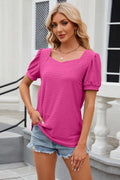 Eyelet Short Sleeve T-shirt