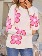 Floral Crew Neck Sweater (4)