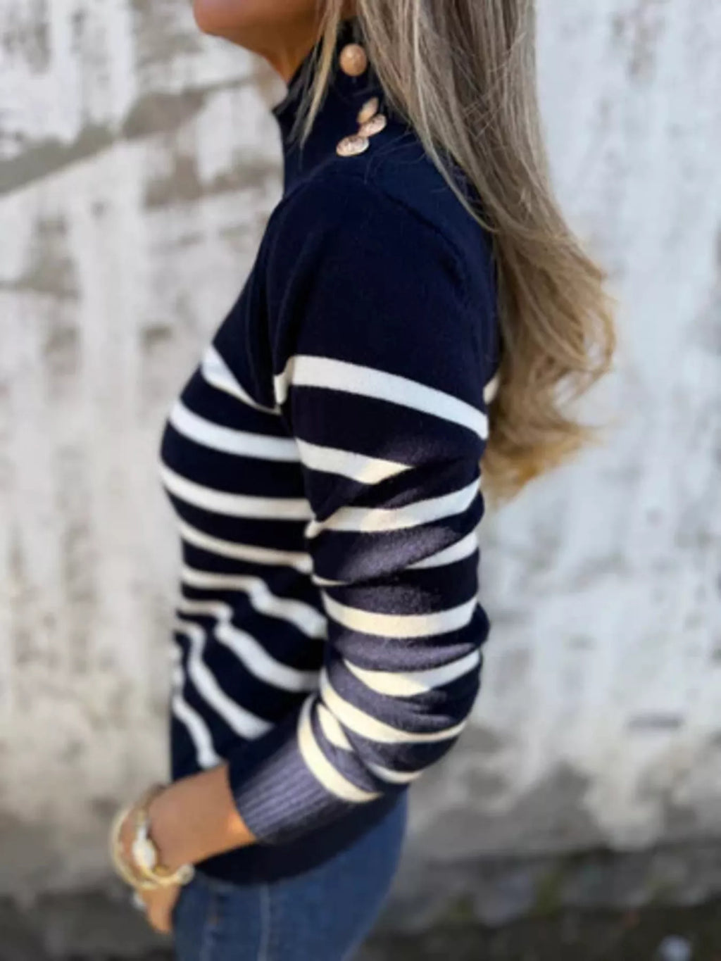 Full Size Striped Turtleneck Long Sleeve Sweater Plus (11)
