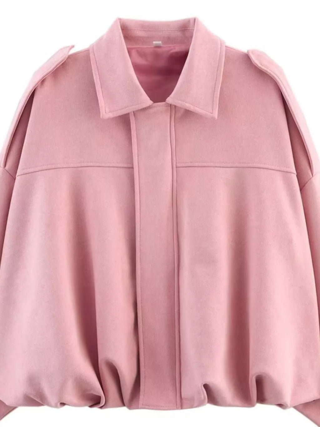 Collared Neck Dropped Shoulder Jacket (27)