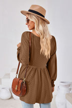V-neck Lantern Sleeve Blouse (15)