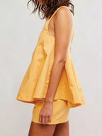 Sleeveless Top Shorts Denim Set (5)