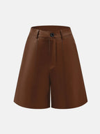 Pu Leather High Rise Shorts (7)