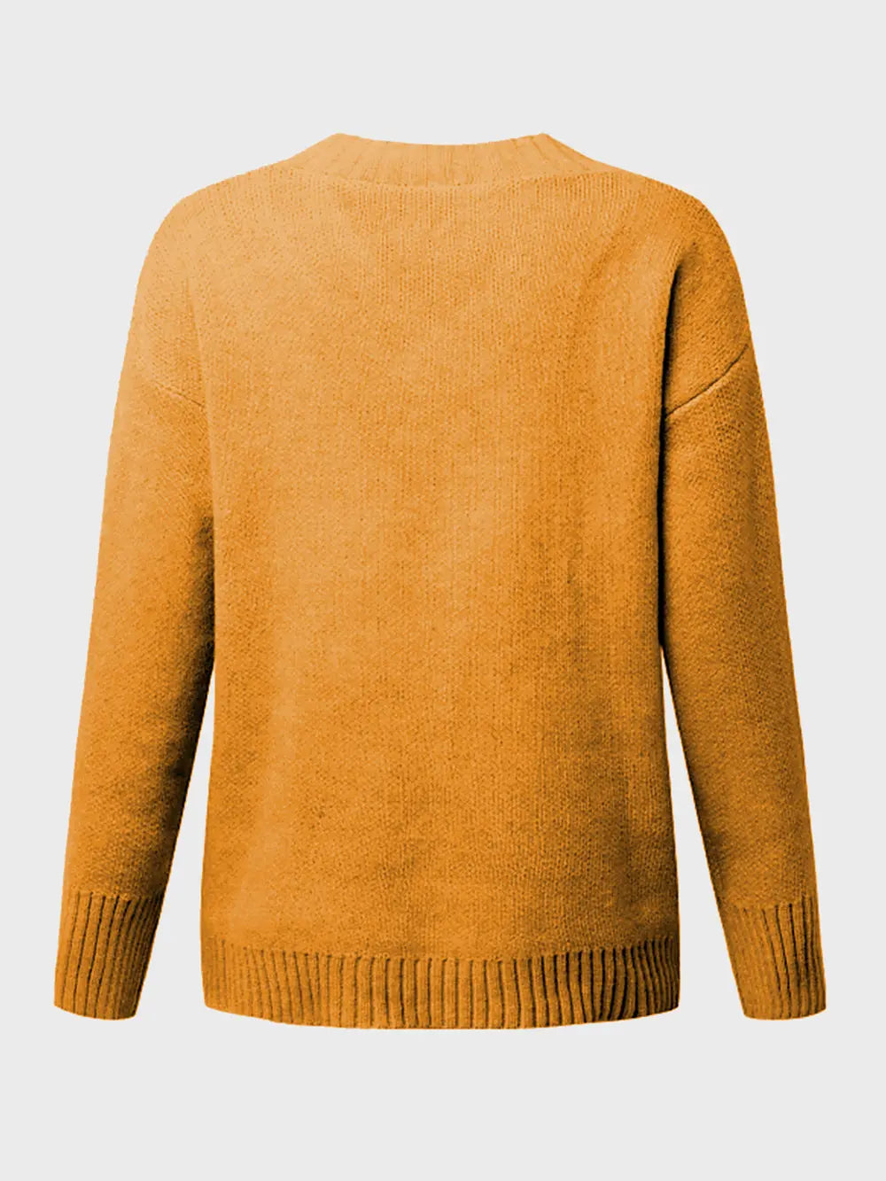 V-neck Long Sleeve Knit Top (21)