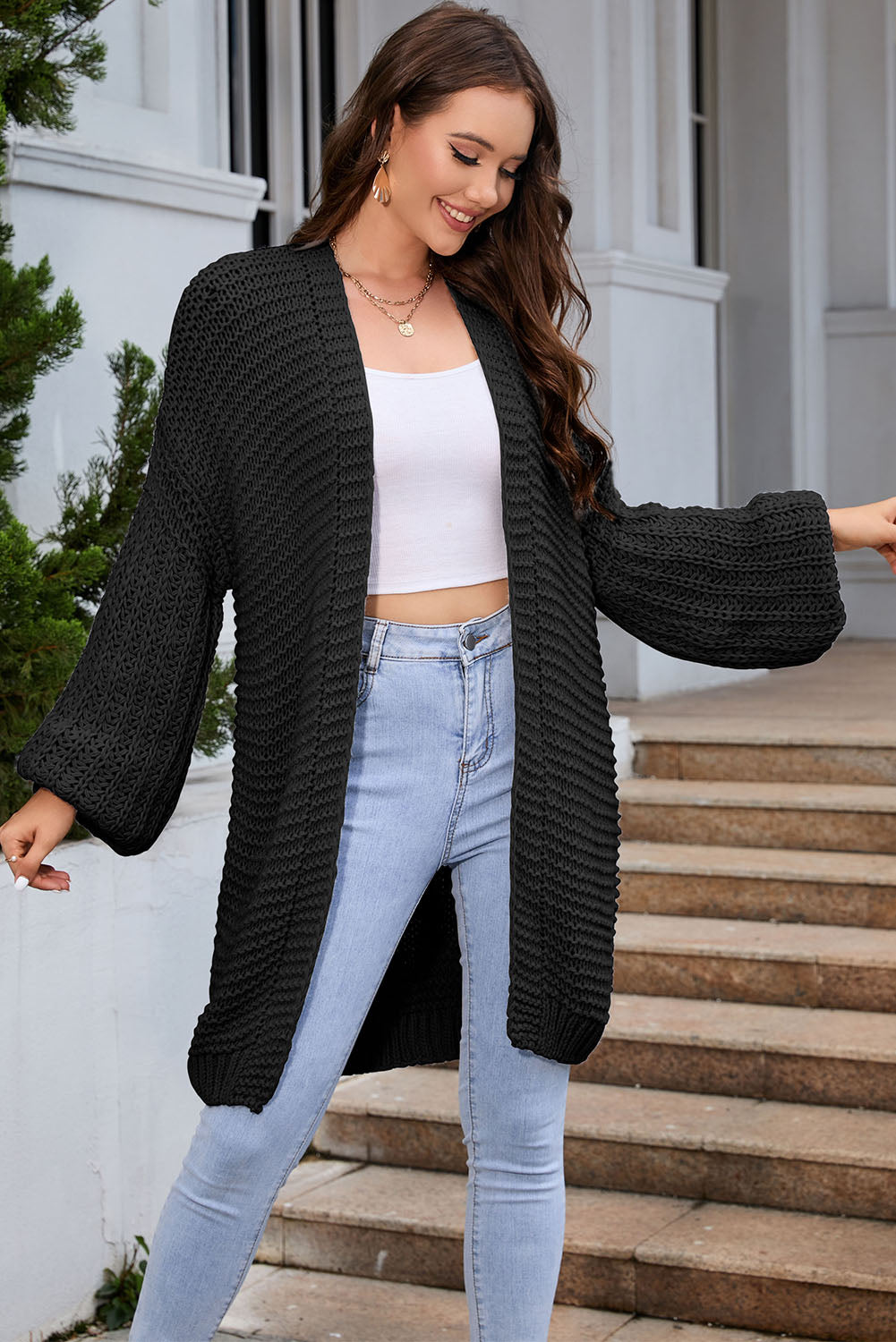 Open Front Longline Cardigan (4)