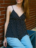 Polka Dot V-neck Flowy Cami (13)