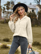 Cable-knit Dropped Shoulder Hoodie (19)