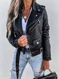 Jacket Top Pu Leather Coat Short Zipper variant CJYD190576701AZ|CJYD190576702BY|CJYD190576703CX|CJYD190576704DW|CJYD190576705EV|CJYD190576706FU|CJYD190576713MN|CJYD190576714NM