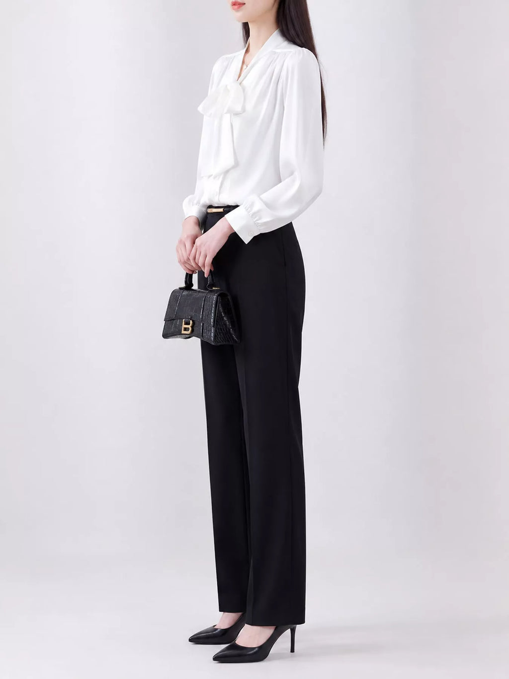 Full Size Tie Front Long Sleeve Shirt Plus (2)