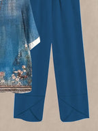 Printed Half Sleeve Top Pants Set (3)