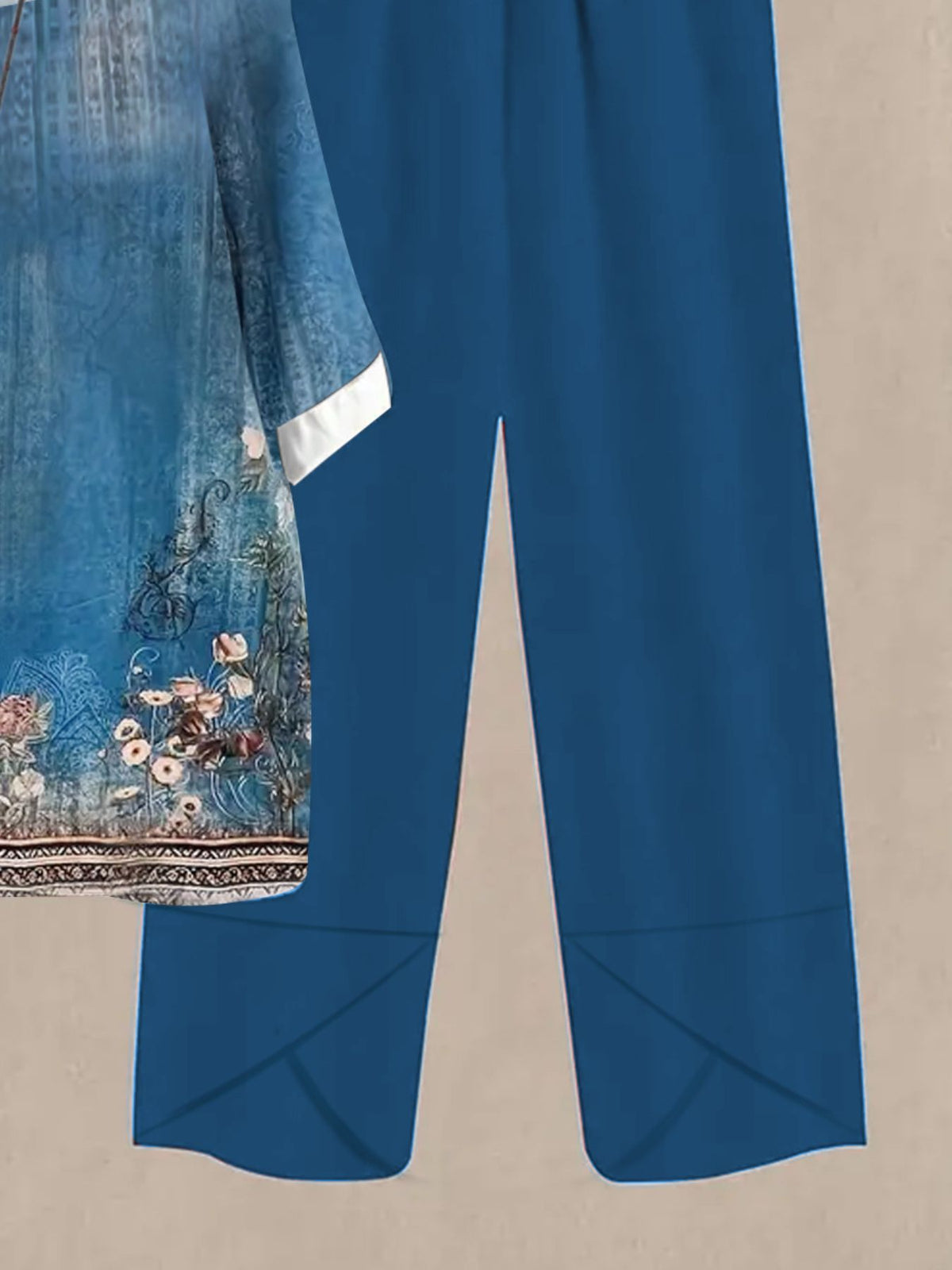 Printed Half Sleeve Top Pants Set (3)