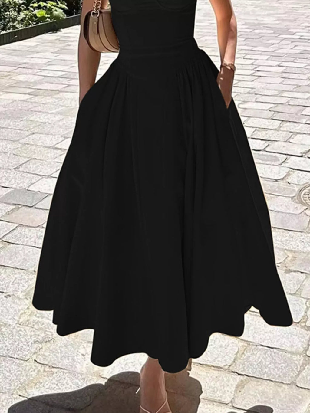 Sweetheart Neck Spaghetti Strap Midi Dress (23)