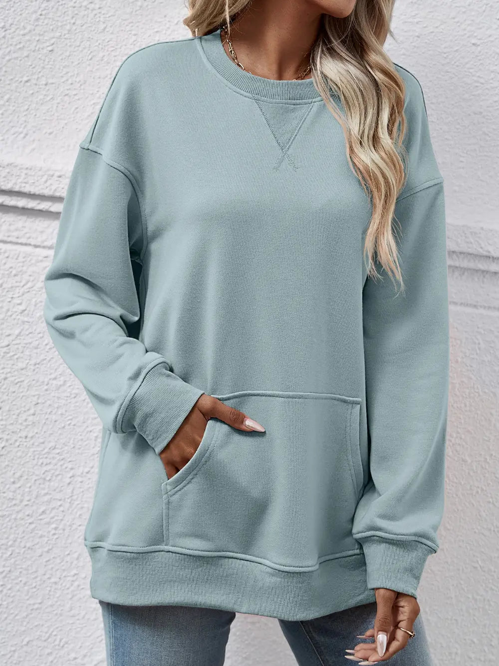 Round Neck Long Sleeve Sweatshirt (9)