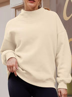 Oversized Mock Neck Long Sleeve Sweatshirt (9)