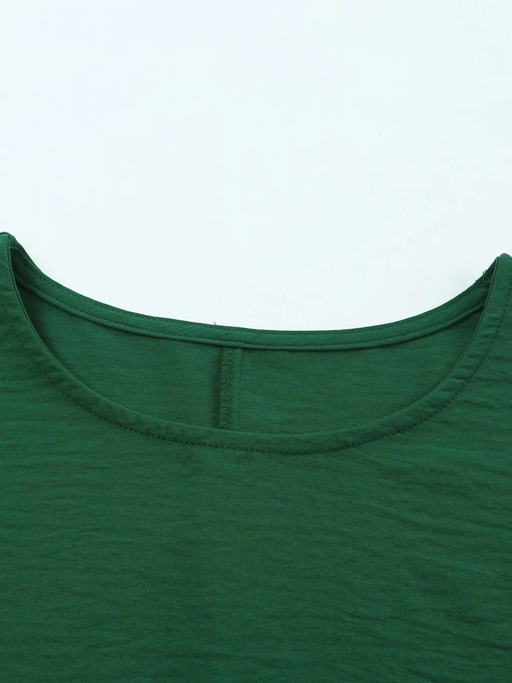 Round Neck Three-quarter Sleeve Blouse (12)