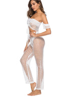 Cutout High Waist Swim Pants (13)
