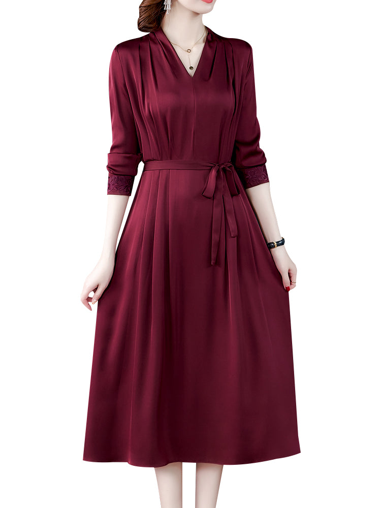 Heavy Silk Long-sleeved Dress Spring photo 3