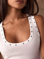 Studded Ribbed Knit Tank Top (6)