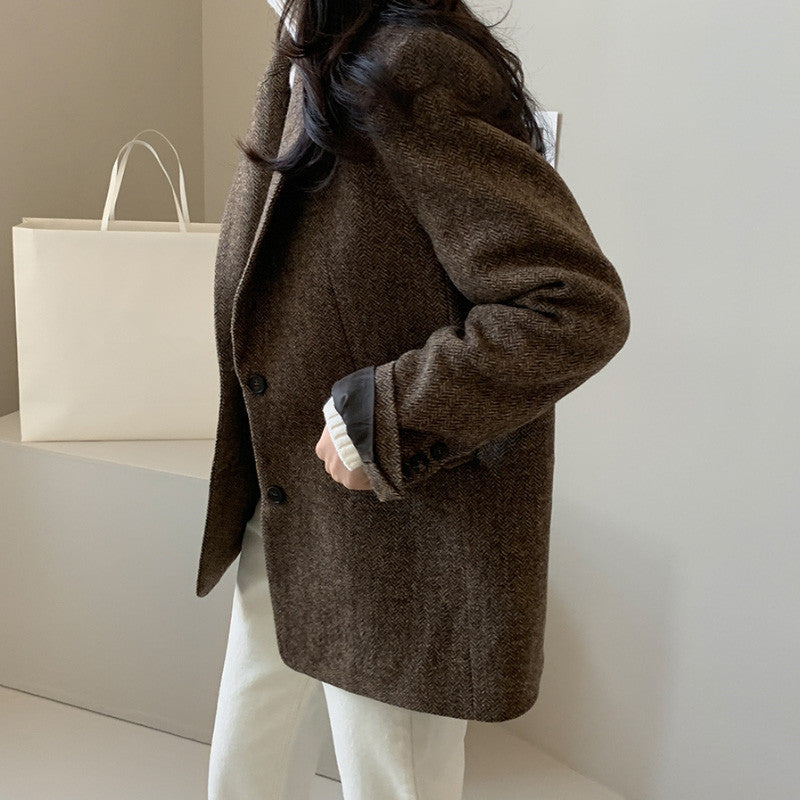 Solid Color Wool Blazer photo 5