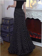 Polka Dot Mermaid Maxi Skirt (13)