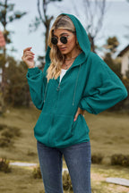 Cable-knit Long Sleeve Hooded Jacket (11)