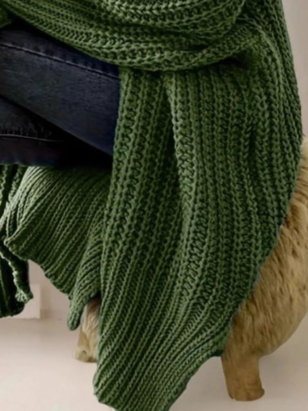 Chunky Knit Open Front Cardigan (12)