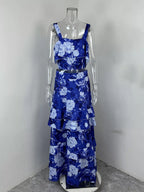 Floral Print Ruffle Cami Skirt Two-piece Set (18)