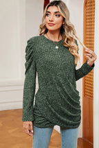 Round Neck Puff Sleeve T-shirt (3)