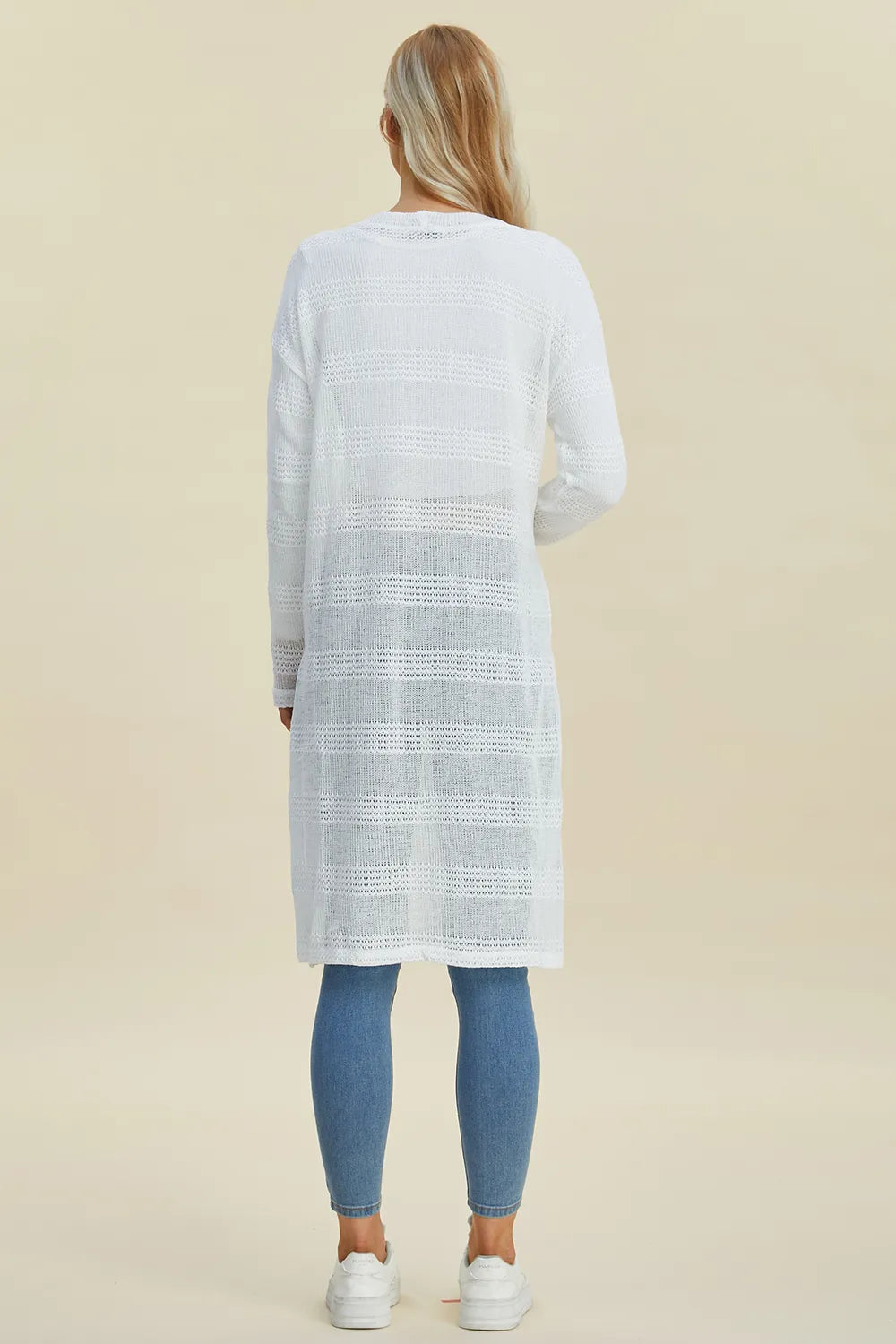 Full Size Open Front Longline Cardigan (33)