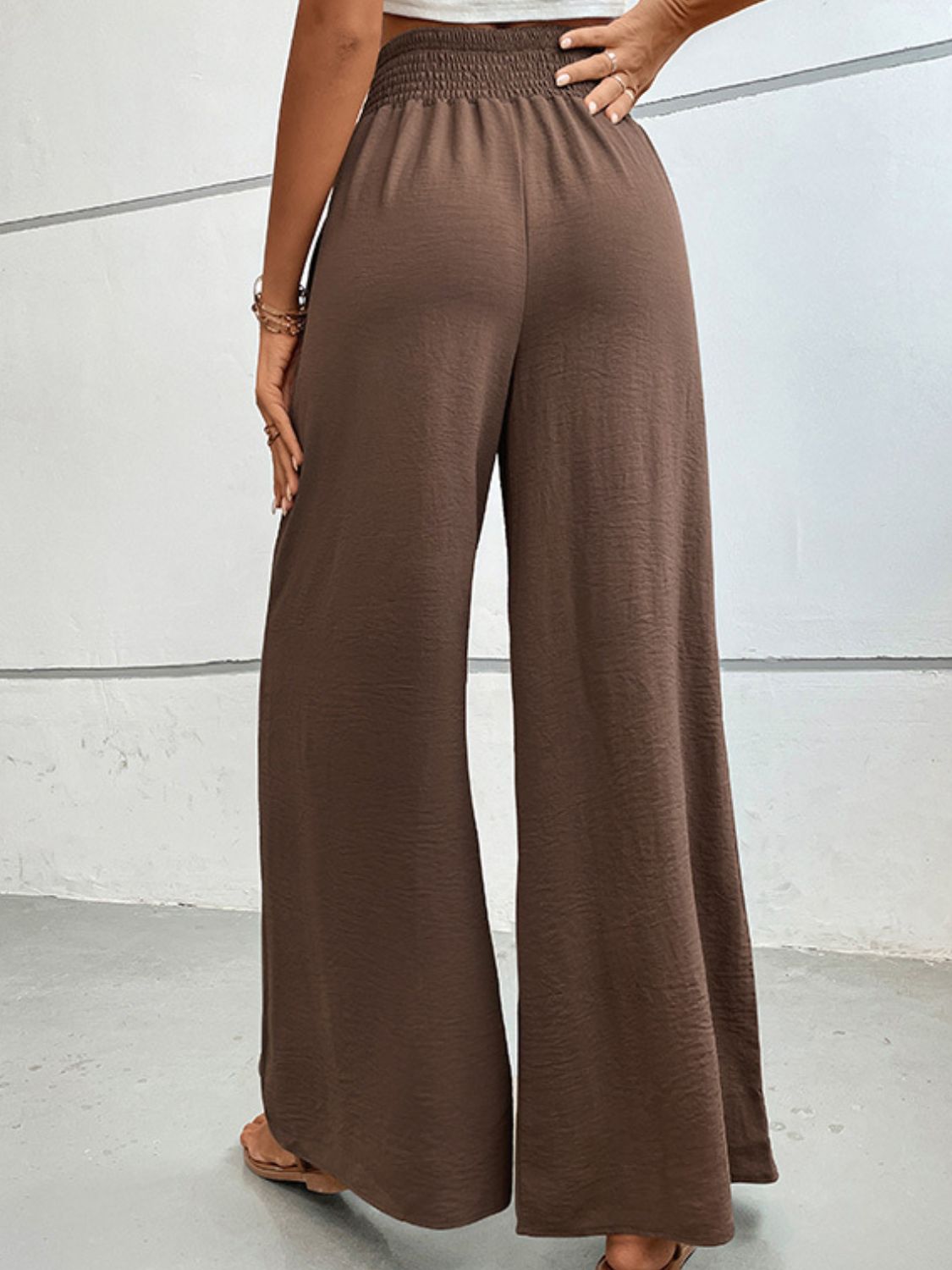 Wide Waistband Relax Fit Long Pants (2)