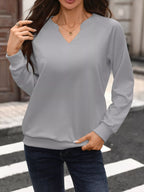 Notched Raglan Sleeve Sweatshirt (11)