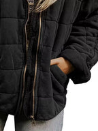 Full Size Zip Up Quilted Bomber Jacket Plus (8)