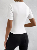 Ruched Short Sleeve T-shirt (15)