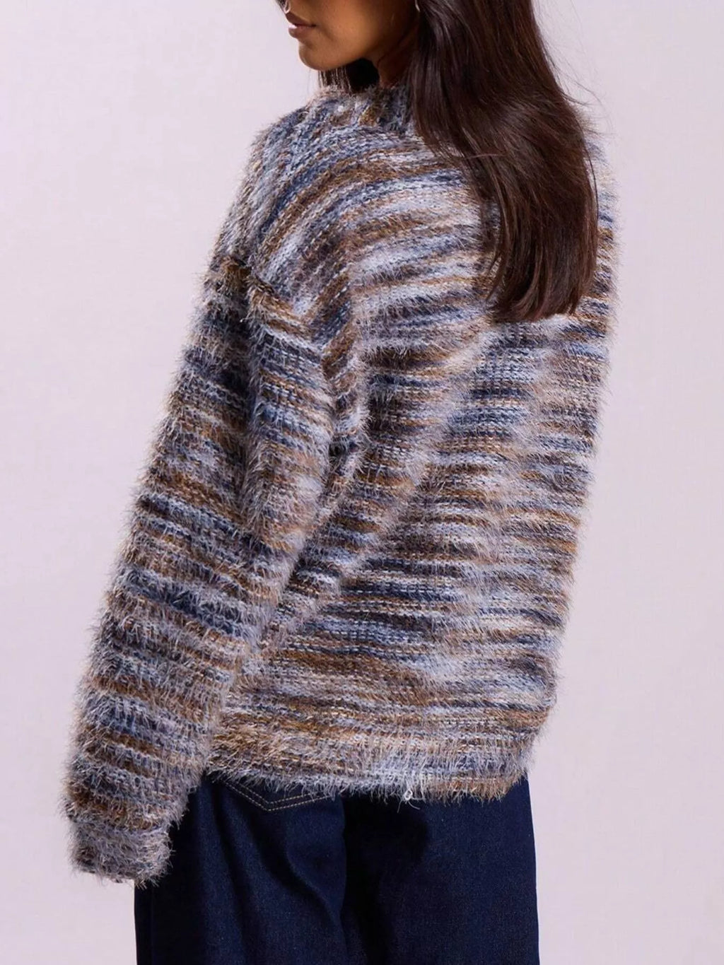 Chunky Knit V-neck Button-up Cardigan (23)