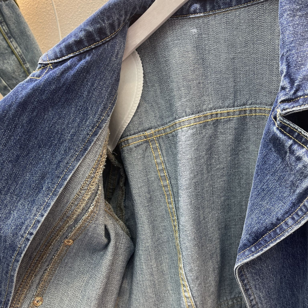 Button Denim Loose Top photo 15