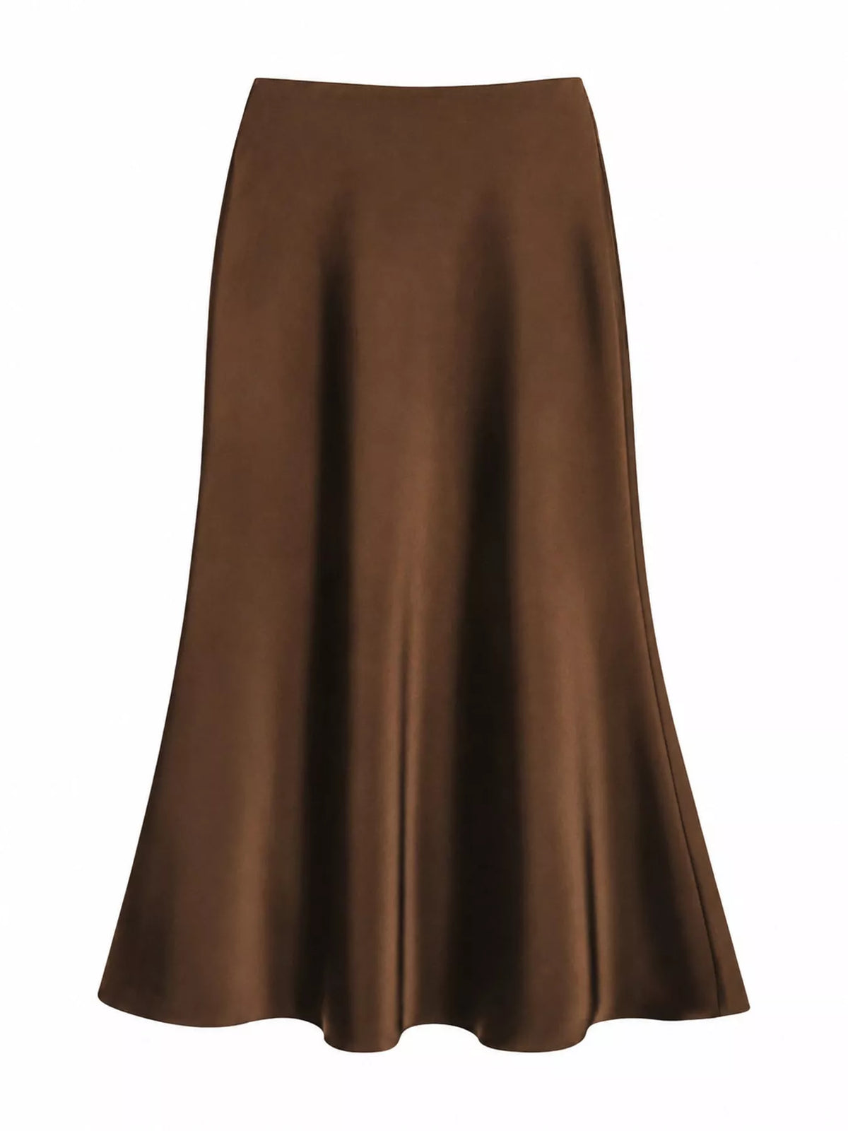 Full Size High-waisted Satin Midi Skirt Plus (14)