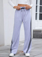 Side Striped Wide Leg Pants (9)